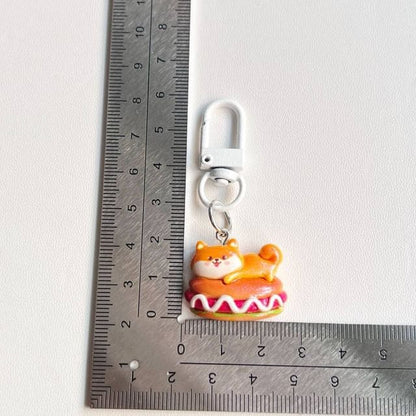 Dog Bakery Bag Charm Keyring (Various Designs) - Hot Dog