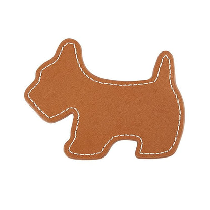 Dog Faux Leather Hair Clip (Various Designs)