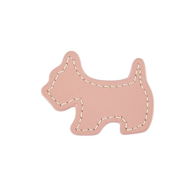 Dog Faux Leather Hair Clip (Various Designs) - Light Pink