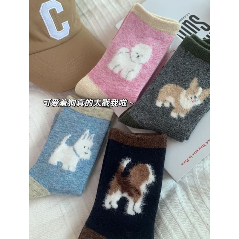 Dog Jacquard Socks / Set