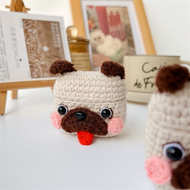 Dog Knit AirPods / Pro Earphone Case Skin - Dog - Nude &