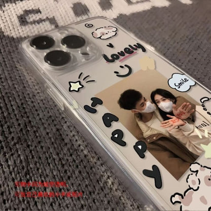 Dog Lettering Transparent Phone Case