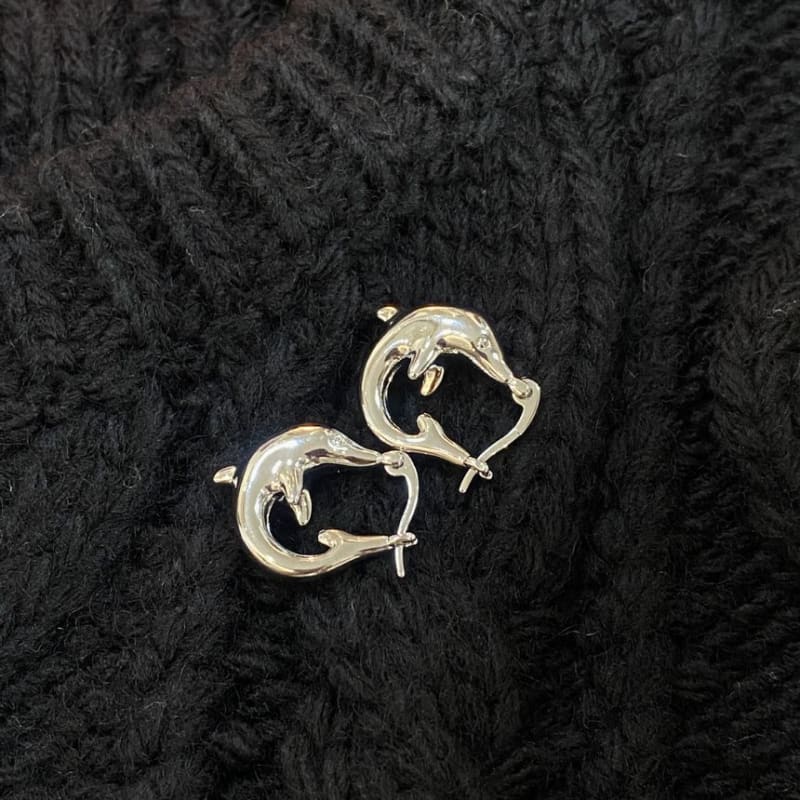 Dolphin Alloy Hoop Earring