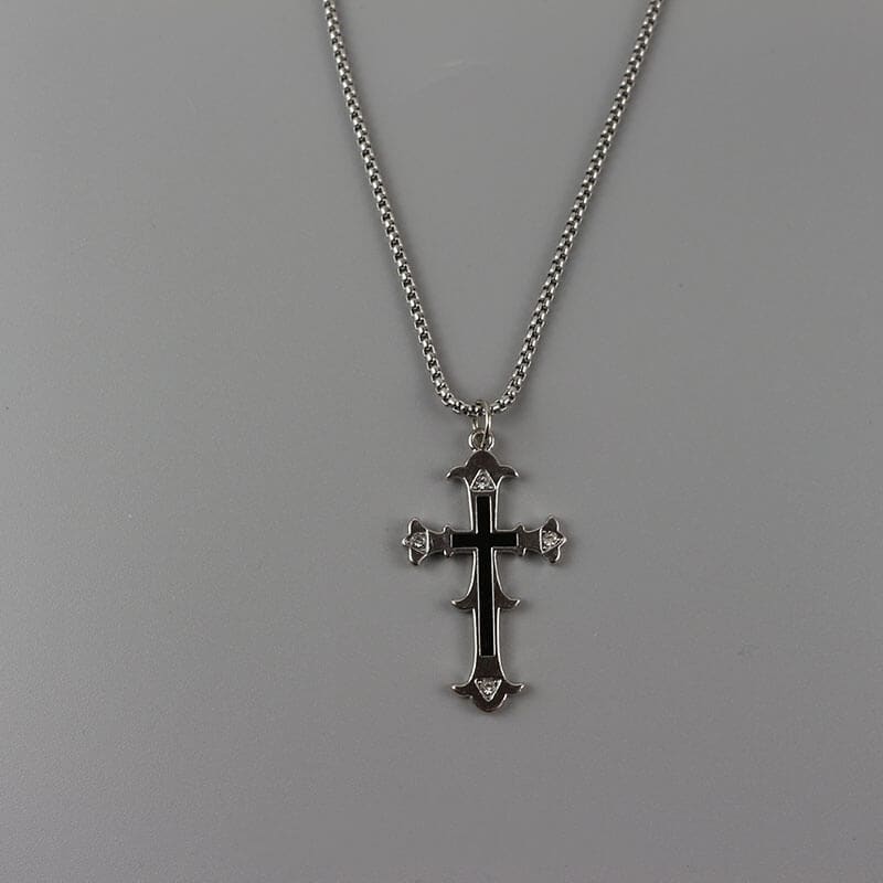 Double Cross Necklace - Single cross - 50cm - Necklaces