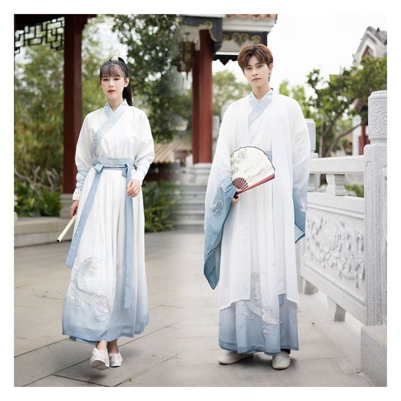 Dragon Embroidered Hanfu Jacket / Long