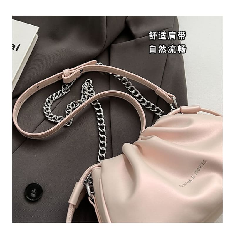 Drawstring Chain Crossbody Bag