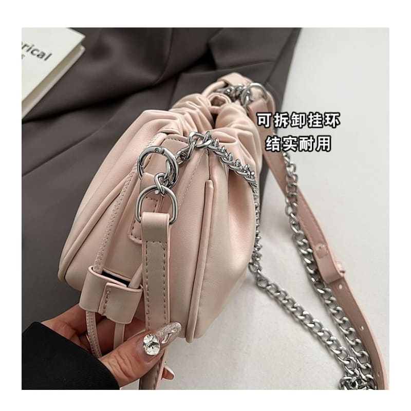 Drawstring Chain Crossbody Bag