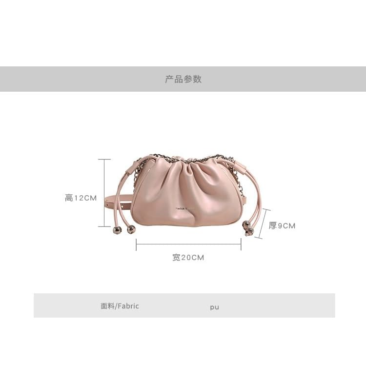 Drawstring Chain Crossbody Bag