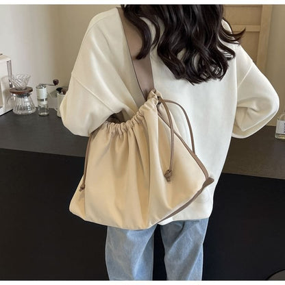 Drawstring Fabric Tote Bag