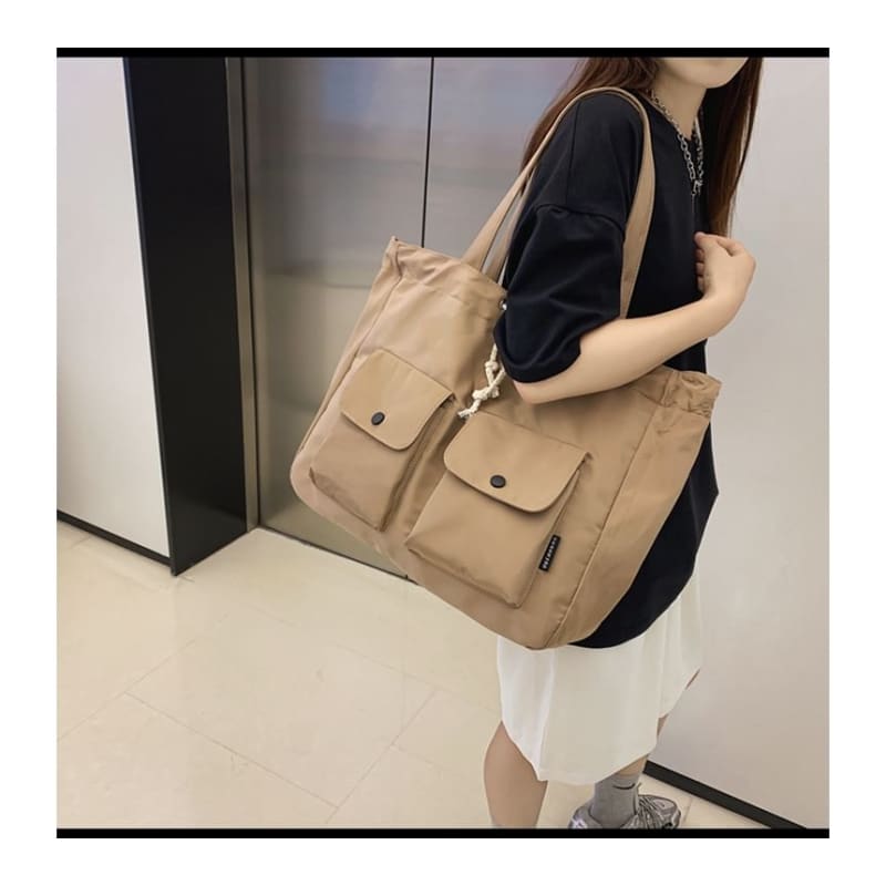 Drawstring Nylon Carryall Bag