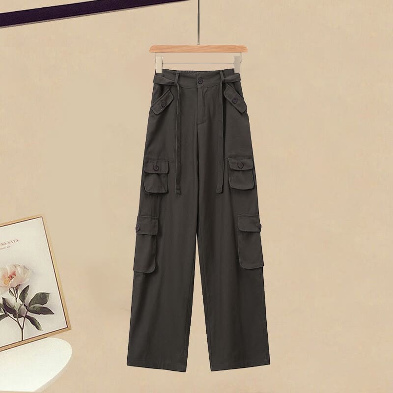 Drawstring Shirt Cargo Pants