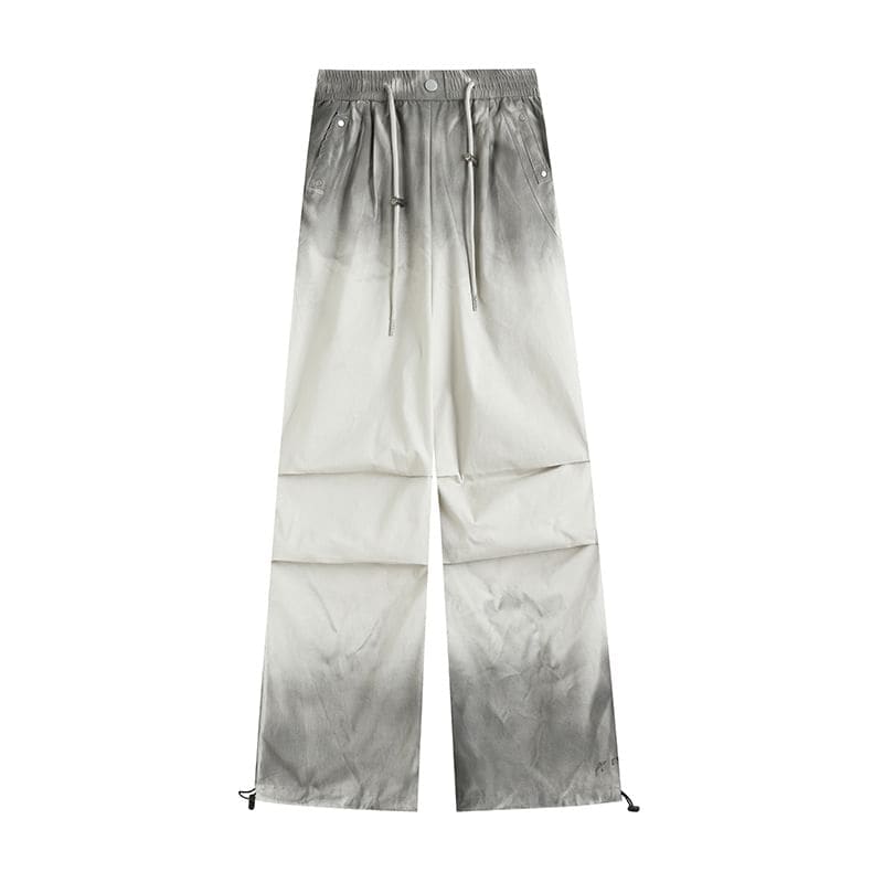 Drawstring Waist Gradient Wide Leg Pants