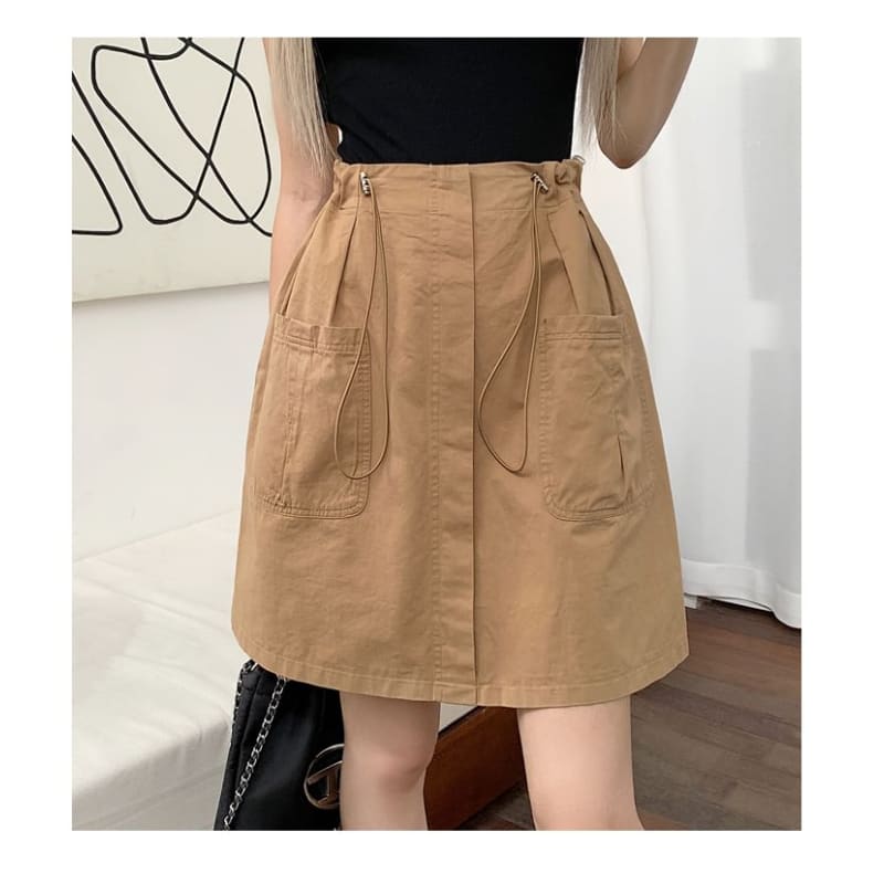 Drawstring Waist Plain