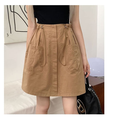 Drawstring Waist Plain