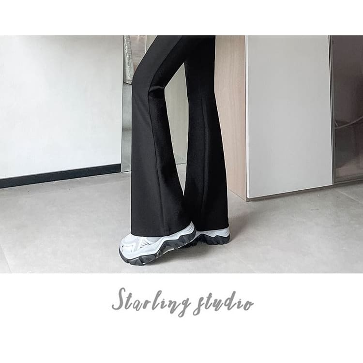 Drawstring Waist Plain Flared Pants (Various Designs)