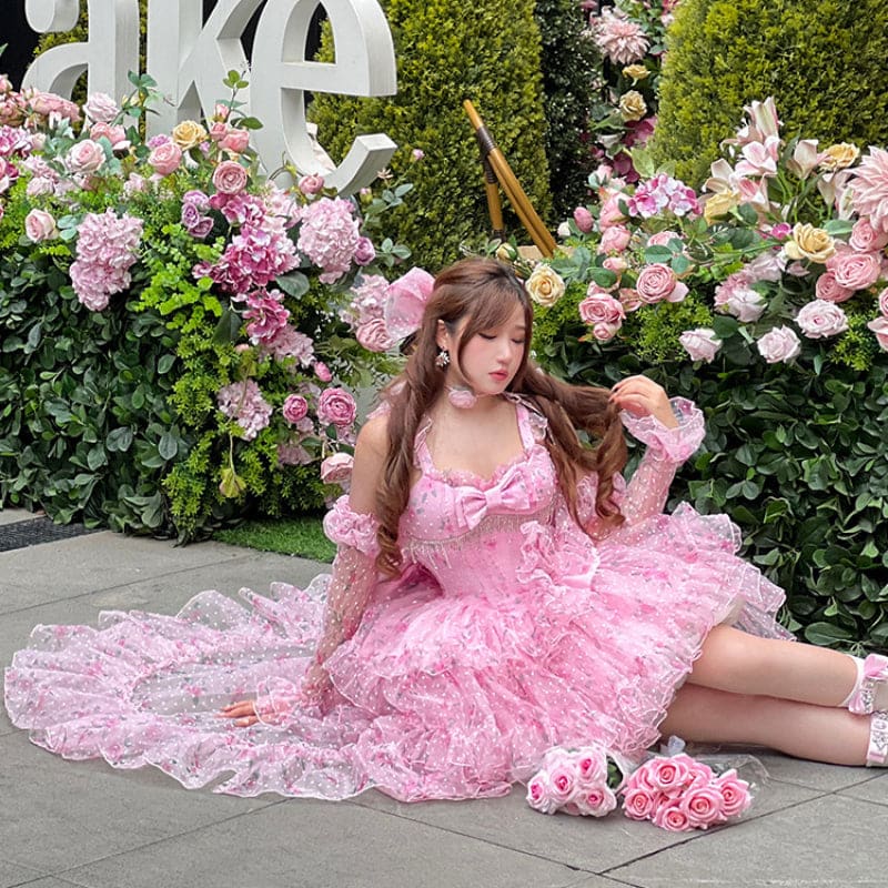 Dreamy Barbie Pink Roses Lolita Dress ON832