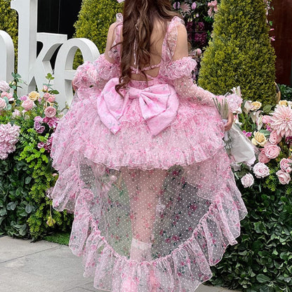 Dreamy Barbie Pink Roses Lolita Dress ON832