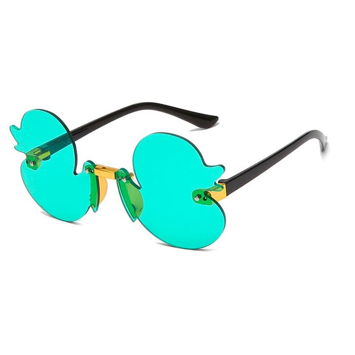 Duck Oversized Sunglasses - Green - Glasses