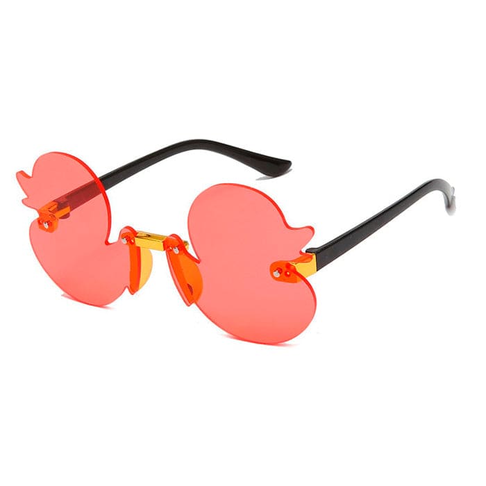 Duck Oversized Sunglasses - Red - Glasses