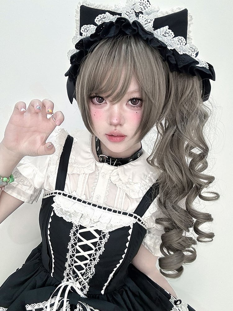 Clips 30CM With Claw Long Length Ponytail Wig Double Synthetic Brown