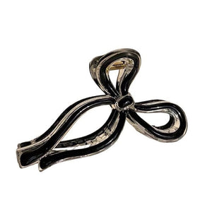 Elegant Bow Hair Clip - Black - hair clips