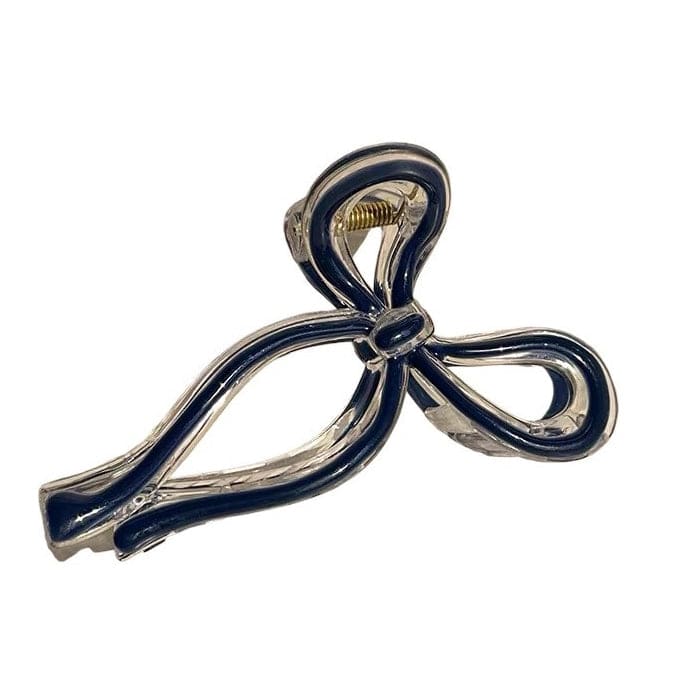 Elegant Bow Hair Clip - Blue - hair clips