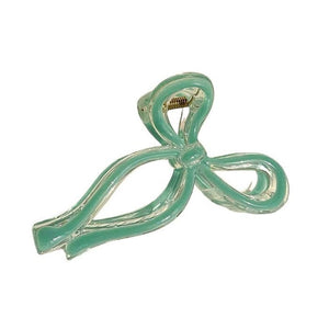 Elegant Bow Hair Clip - Mint Green - hair clips