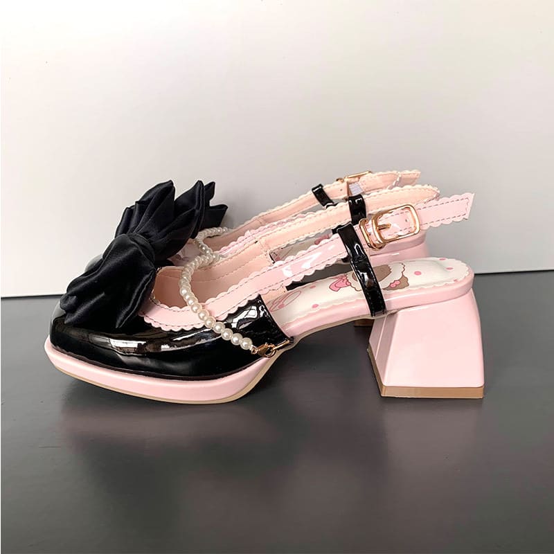 Elegant Bow Knot Lolita High-heeled Sandals