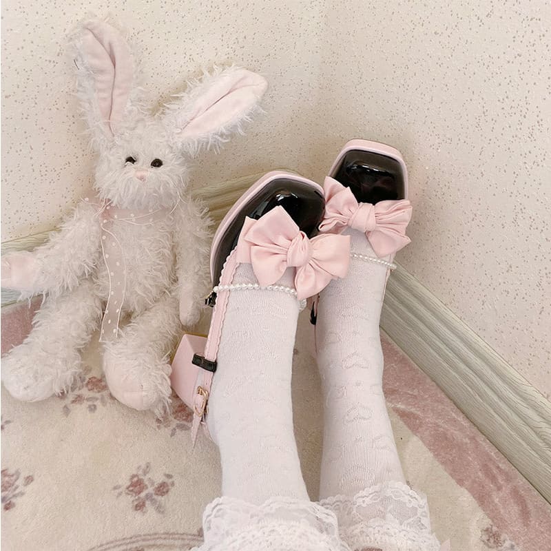 Elegant Bow Knot Lolita High-heeled Sandals