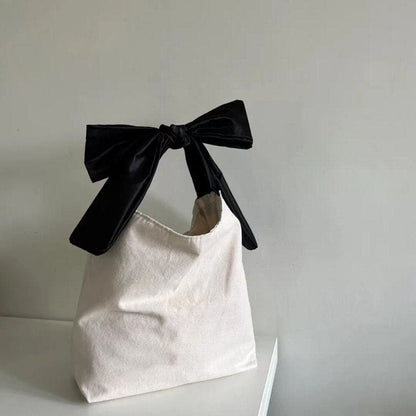 Elegant Bow-Tie Mini Bag - Standart / White/black - Handbags