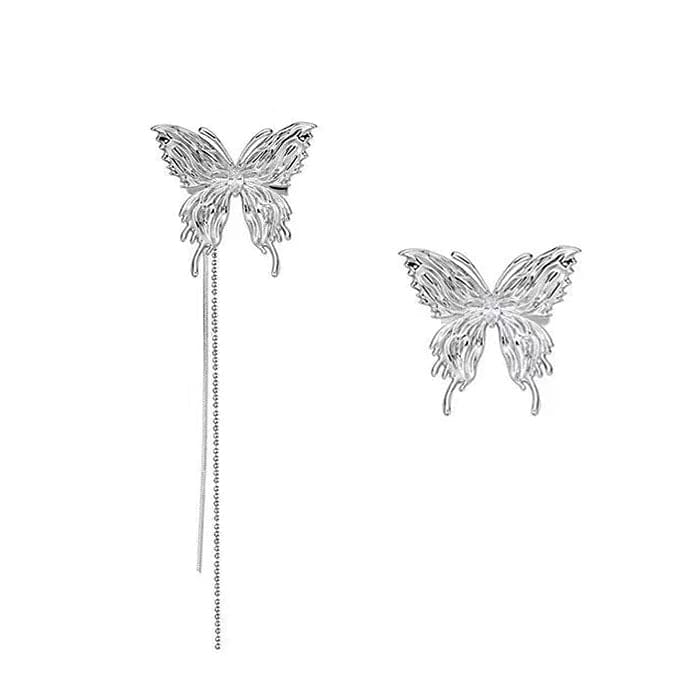 Elegant Butterfly Ear Cuff - Standart / Silver - earrings