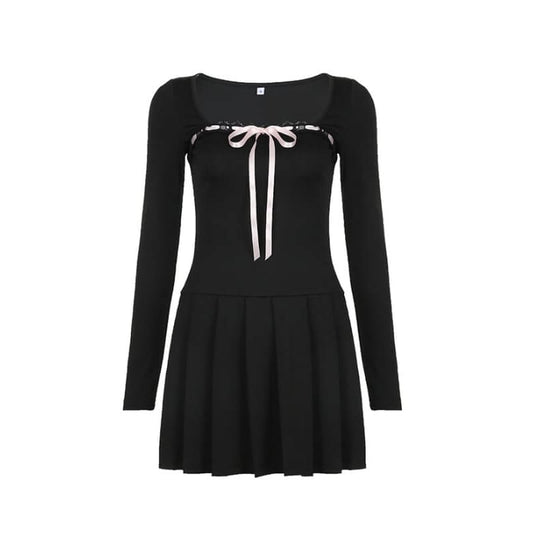 Elegant Classic Black Dress - Dresses