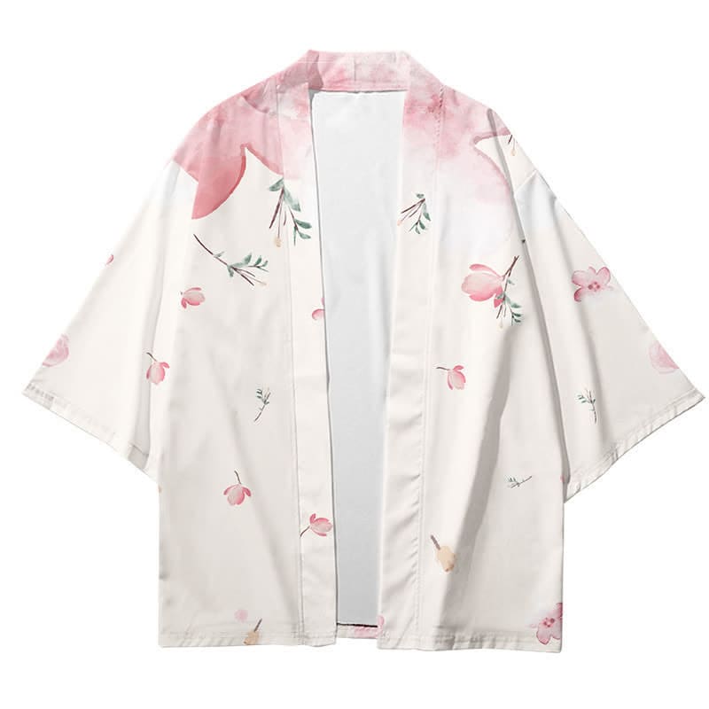 Elegant Floral Print Casual Cardigan Outerwear