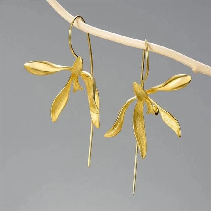 Elegant Orchid Earrings - earrings