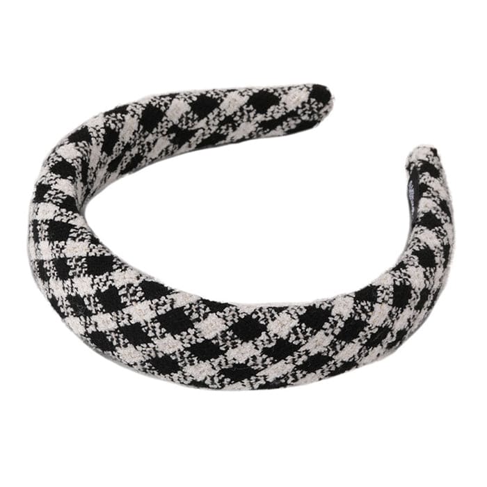 Elegant Plaid Tweed Headband - Standart / 3 - Other