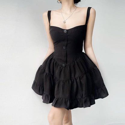 Elegant Princess Suspender Dress - Dresses