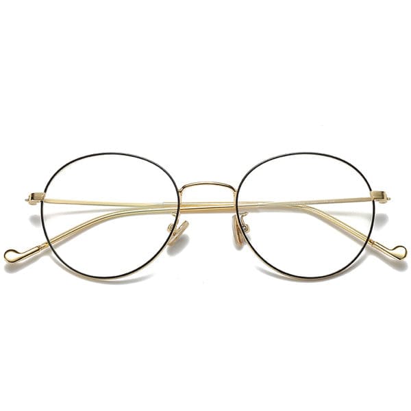 Elegant Round Glasses - Standart / Gold/black - Glasses