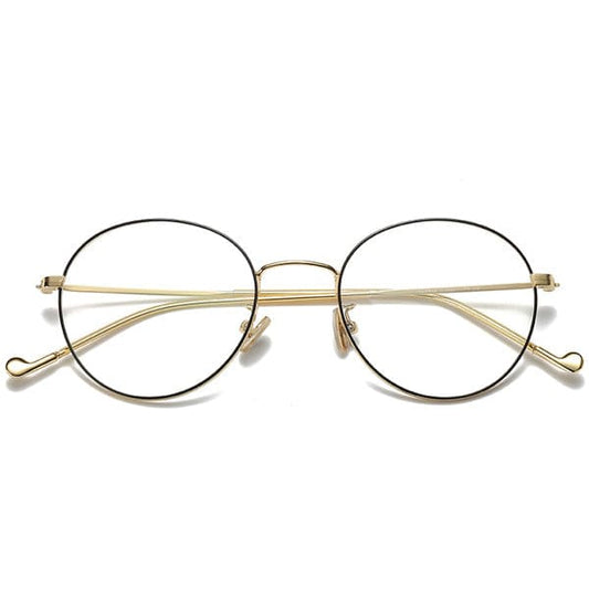 Elegant Round Glasses - Standart / Gold/black - Glasses