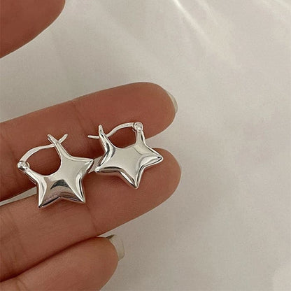 Elegant Sliver Star Earrings - Standart / Silver - earrings