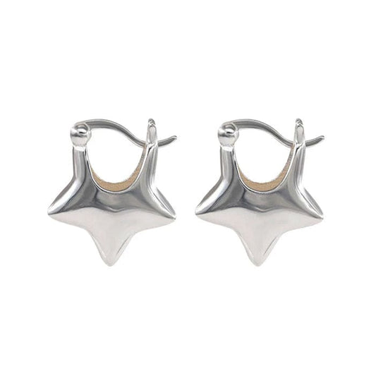 Elegant Sliver Star Earrings - Standart / Silver - earrings