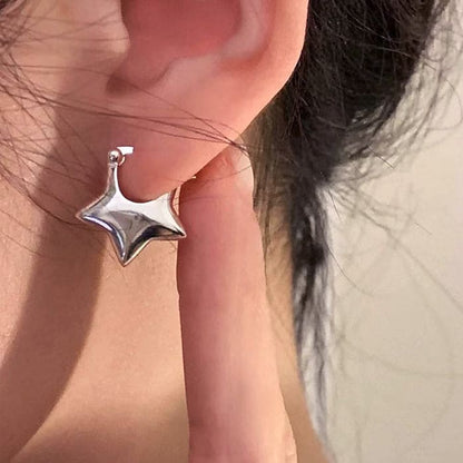 Elegant Sliver Star Earrings - Standart / Silver - earrings