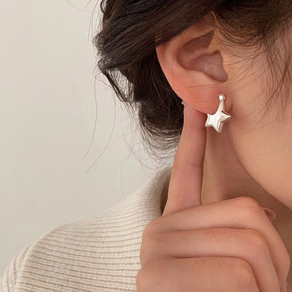 Elegant Sliver Star Earrings - Standart / Silver - earrings