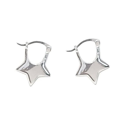 Elegant Sliver Star Earrings - Standart / Silver - earrings