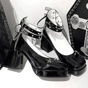 Elegant Theresa Black White Heels ON1524 - Black / 34/US5