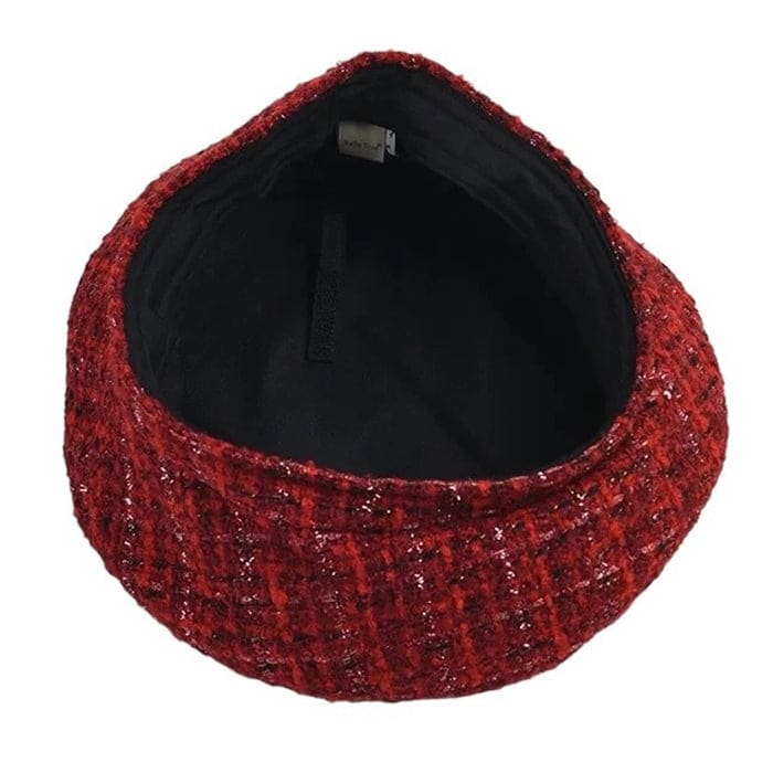 Elegant Tweed Beret - Hats