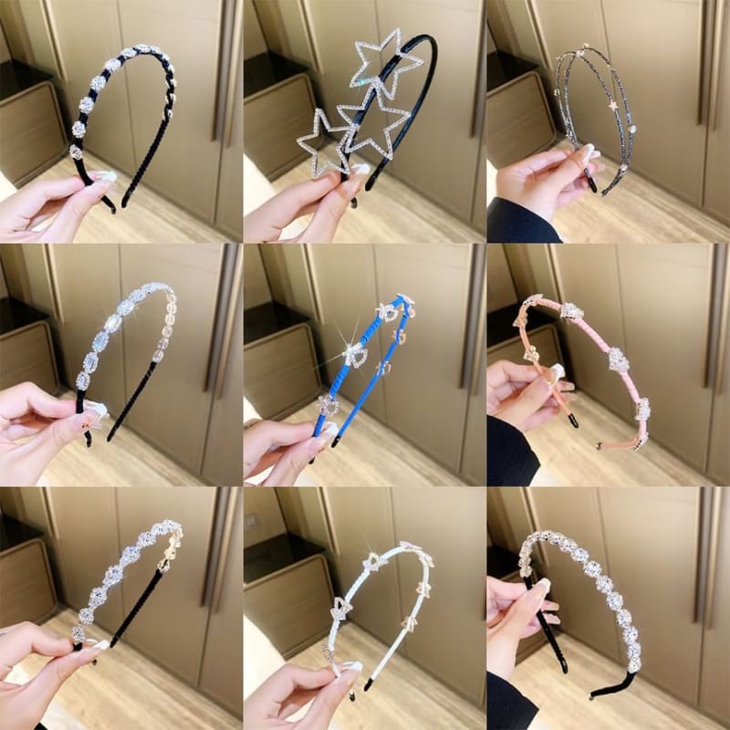 Embellished Alloy Headband (Various Designs)