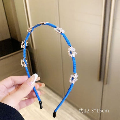 Embellished Alloy Headband (Various Designs) - G2934 - Blue