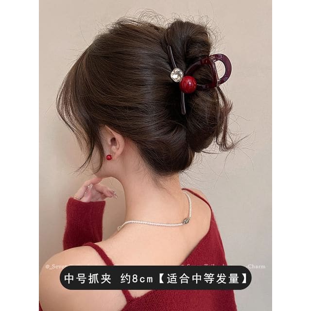 Embellished Plastic Hair Clamp (Various Designs) - 1 Pc