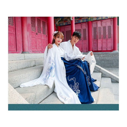 Embroidered Hanfu Blouse / Light Jacket / High Waist Maxi