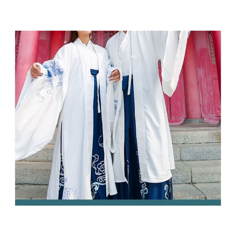 Embroidered Hanfu Blouse / Light Jacket / High Waist Maxi